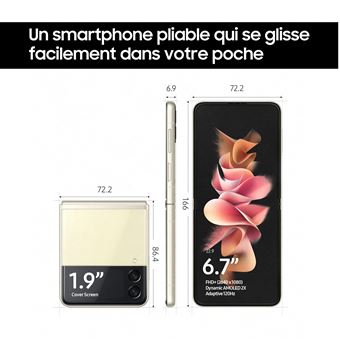 Smartphone Samsung Galaxy Z Flip 3 5G 128 Go Crème