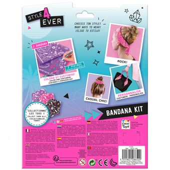 Kit créatif Style For Ever Bandana à colorier Modèle aléatoire