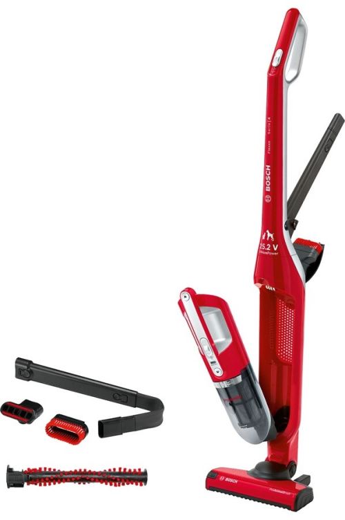Aspirateur balai sans fil Bosch 2en1 balai et aspirateur à main BBH3Z Rouge