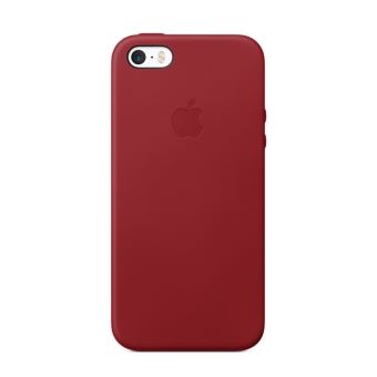 coque iphone 5 cuir rouge
