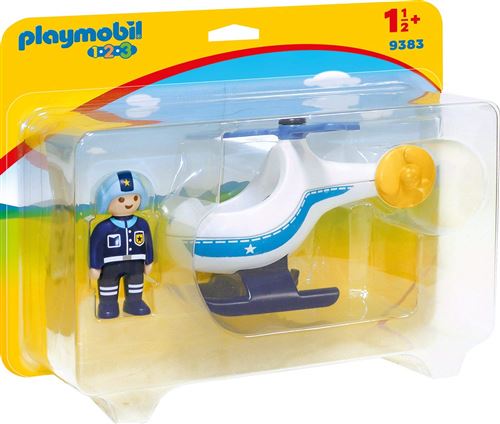 Playmobil 1.2.3 9383 Hélicoptère de police