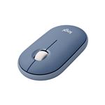 Logitech Pebble M350 Souris sans fil avec Bluetooth ou Recepteur 2.4 GHz, Silencieuse - Blueberry