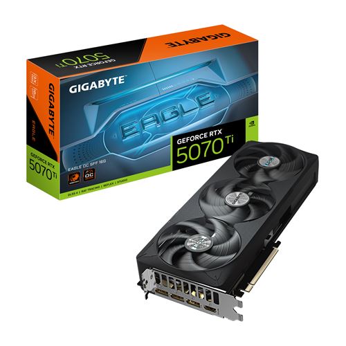 GIGABYTE GeForce RTX 5070 Ti EAGLE OC SFF 16G Scheda Grafica GDDR7 256 bit PCI E 5.0 2542 MHz Core Clock 3 x DP 2. 1 x HDMI 2.1b NVIDIA DLSS 4 GV N507TEAGLE OC 16GD - vue 6