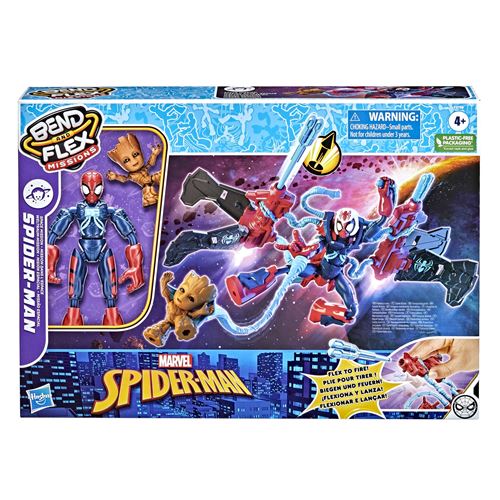 Figurine Spiderman Bend and Flex Space Mission Jet