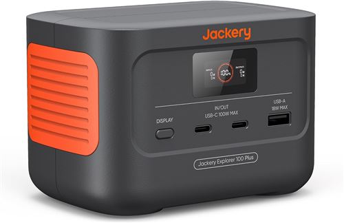 Jackery Gris Et Orange Station D'énergie Portable Explorer 100 Plus 128 W