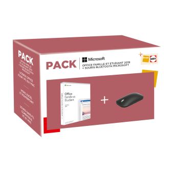 Pack Office Famille Etudiant 2019 Souris Sans Fil Microsoft Modern Mobile Logiciel Pc Achat Prix Fnac