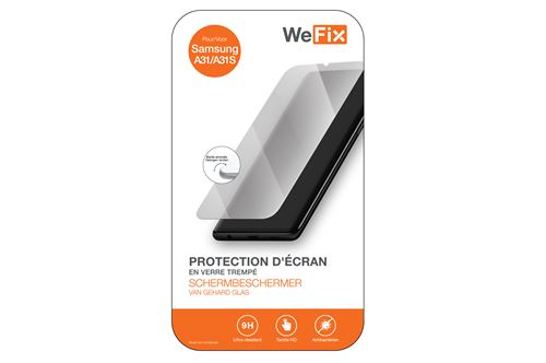 Protection d'écran en verre trempé Wefix pour Samsung Galaxy A31