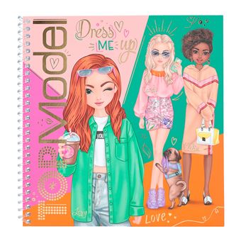 Dessin et coloriage enfant Top Model Carnet Stickers Dress Me Up