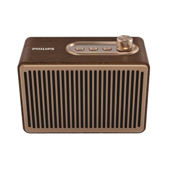 Philips TAVS300 - Lautsprecher - tragbar - kabellos - Bluetooth - 4 Watt - Messing, Holz - 1