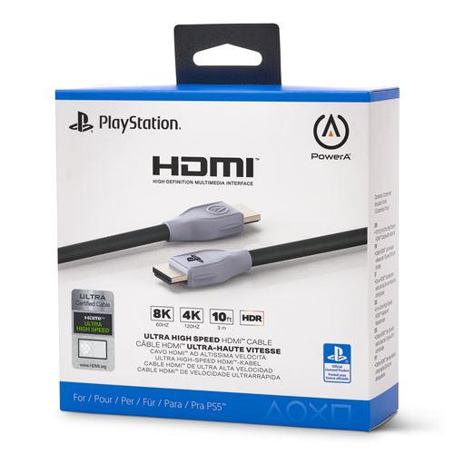Câble HDMI PowerA pour PS5 Noir et Gris