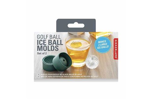 Kit 2 moules à glaçons Kikkerland CU341 Forme Balle de golf Vert