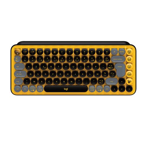Clavier sans fil mécanique Logitech POP Keys Blast Jaune