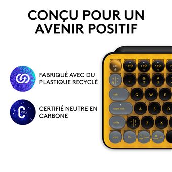 Clavier sans fil mécanique Logitech POP Keys Blast Jaune