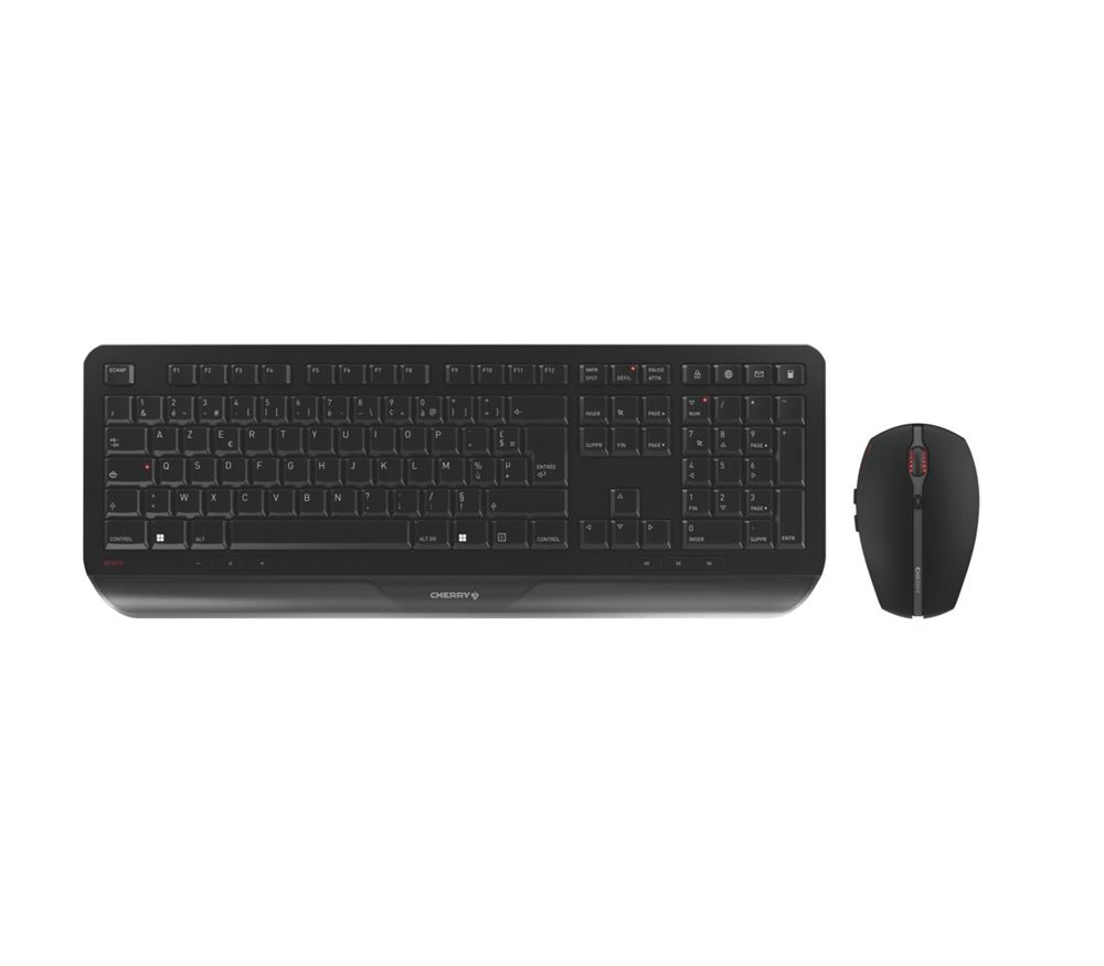 Ensemble clavier Azerty et souris sans fil Cherry Gentix Desktop Noir