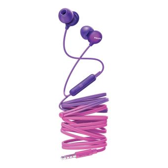 Ecouteurs intra-auriculaires Philips UpBeat SHE2405PP Rose et violet avec Micro
