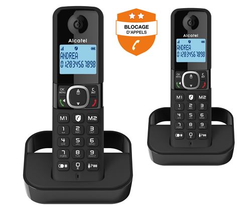 Téléphone sans fil Alcatel F860 Duo Noir