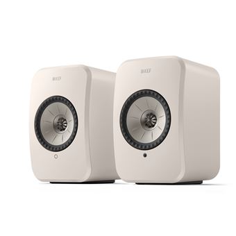 Enceintes connectées Hi-Fi KEF LSX 2 LT Blanc Galet vendues par paire - 1