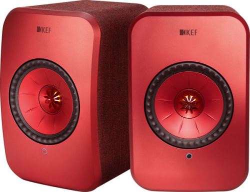 Enceinte Sans fil active Kef LSX Rouge Bordeaux Vendu par paire