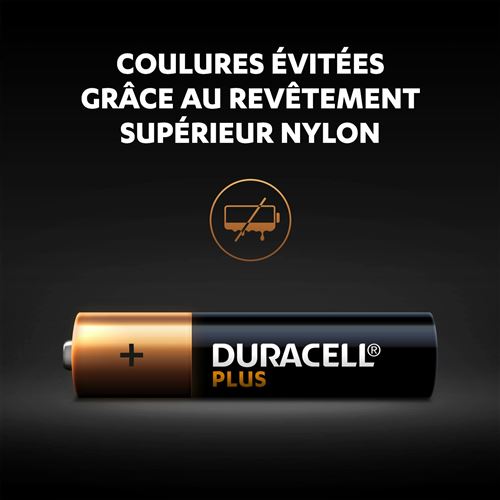 Duracell Piles Alcaline Plus Power AAA LR03 (par 12) - Pile et