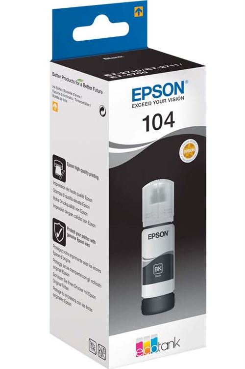 Epson kit de remplissage d'encre epson ecotank 104 - noir - jet d'encre -  4500 pages - 1 unit(s) - La Poste