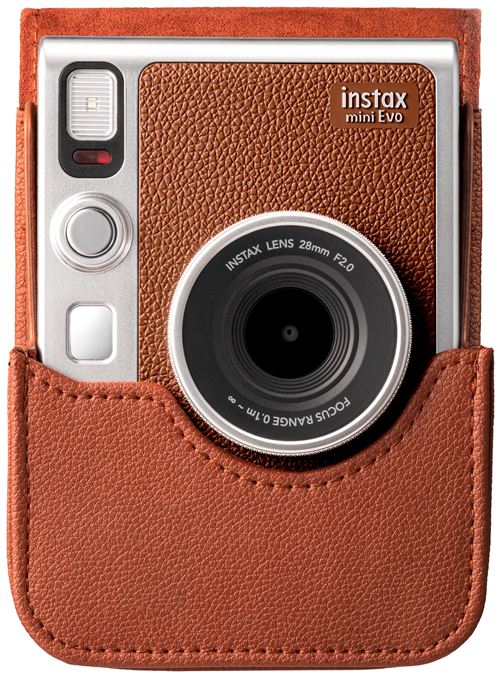 Housse de protection Fujifilm pour appareil photo instantané Instax Mini Evo Marron