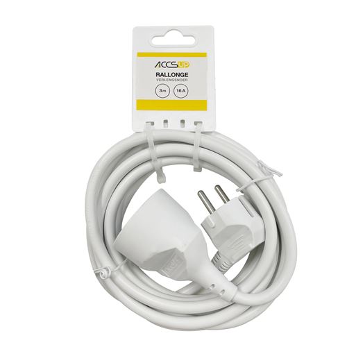 ACCSUP RALLONGE 16A 3M WH