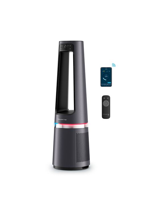 Purificateur D'Air Ventilateur Chauffage Rowenta QU5072F0 – 3 En 1 Connecté, 12 Vitesses