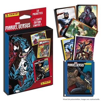Jeu de cartes Panini Marvel Versus Blister de 10 pochettes
