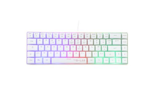Clavier Gaming Azerty The G-Lab Blanc - Azerty Français