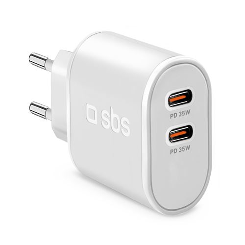 Chargeur mural Power Delivery 35 W avec deux sorties USB-C-SBS