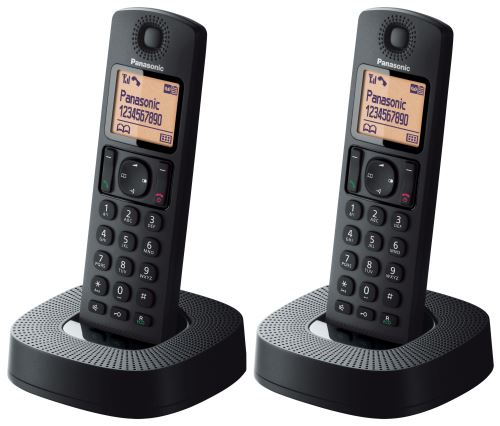 Téléphone fixe sans fil Panasonic KX-TGC322FRB Noir