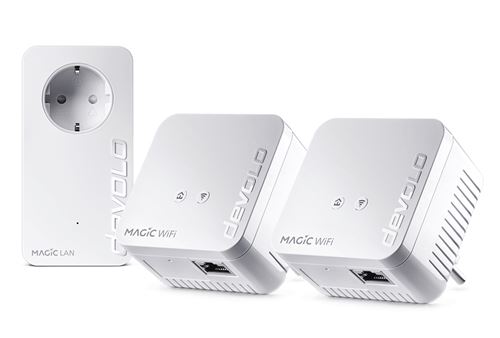 Kit Multiroom 3 adaptateurs CPL Devolo Magic 1 Wifi mini Blanc