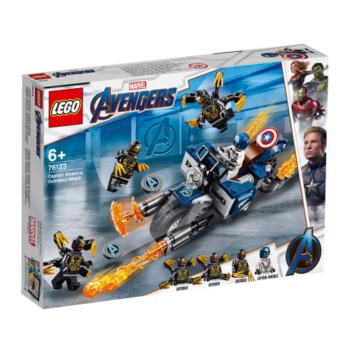 LEGO Marvel Avengers 76123 Captain America et l&rsquo;attaque des Outriders