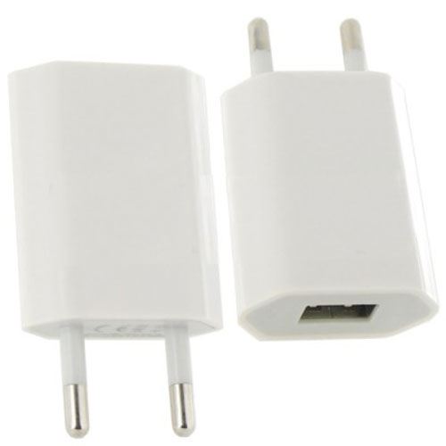 Chargeur Adaptateur Secteur USB puissance 1A pour Smartphone -Blanc