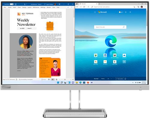 Ecran Pc Lenovo L27I-40 27" Full Hd Gris
