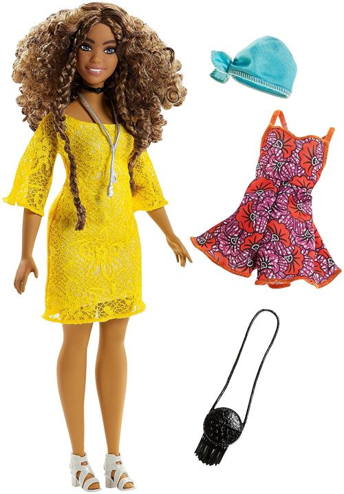 Poupée Barbie™ Fashionistas® Robe en dentelle jaune Mattel