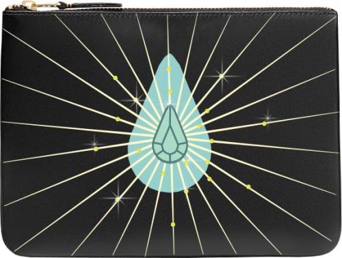 Pochette ornée de cristaux Swarovski® Motif Goutte Jaune Electrique Crystal Party Exclusivité FNAC