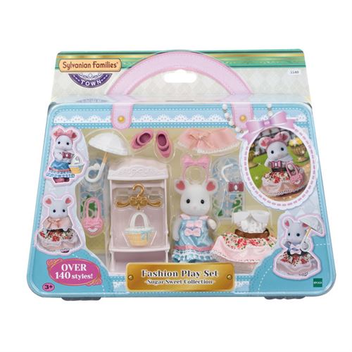 Playset Sylvanian Families 5540 La valisette de mode et grande sœur souris marshmallow - Sylvanian Families