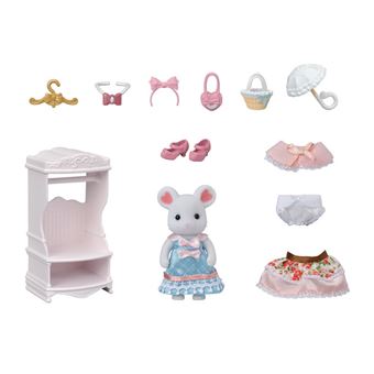 Playset Sylvanian Families 5540 La valisette de mode et grande sœur souris marshmallow