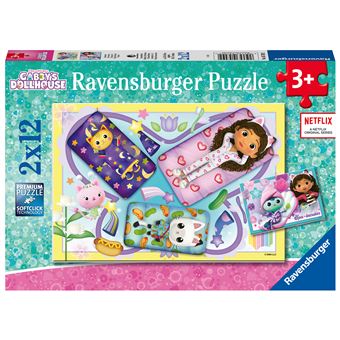 Puzzles 2 x 12 pièces Ravensburger Gabby’s Dollhouse