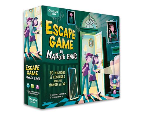 Boite de Jeu d'escape Game Auzou Au Manoir Hanté