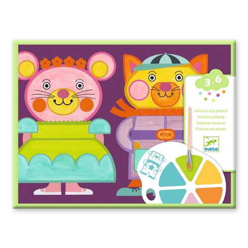 Peinture enfant à la palette Djeco Les Joufflus