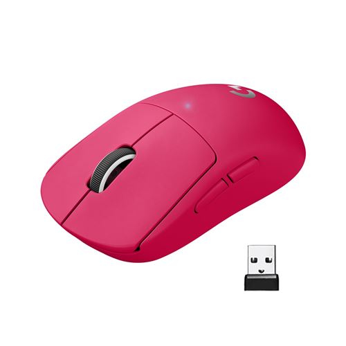 Logitech G PRO X SUPERLIGHT - Gaming - muis - rechtshandig - optisch - 5 knoppen - draadloos - LIGHTSPEED - Logitech LIGHTSPEED-ontvanger - magenta