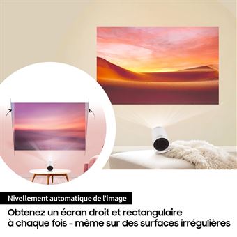 Vidéoprojecteur nomade Samsung The Freestyle Smart TV SP-LSP3 Full HD Blanc