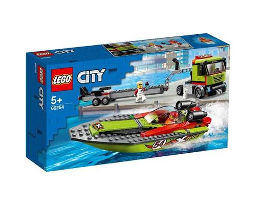 LEGO® City Great Vehicles 60254 Le transport du bateau de course