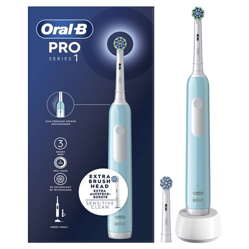 Brosse À Dents Électrique Oral-B Pro 1 Bleue Cross Action Avec 1 Brossette