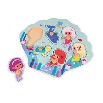 Puzzle Janod Happy Mermaids 6 pièces