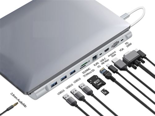 Station D'accueil Chargeur Pour Oukitel WP22 - Câble Magnétique 3A Avec USB-C Et Micro-USB - 93 Cm