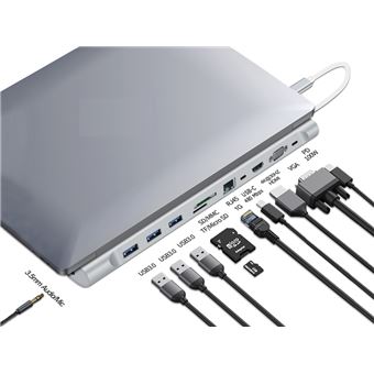 Station d'accueil 11 ports USB Type C We Gris