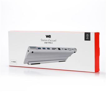 Station d'accueil 11 ports USB Type C We Gris